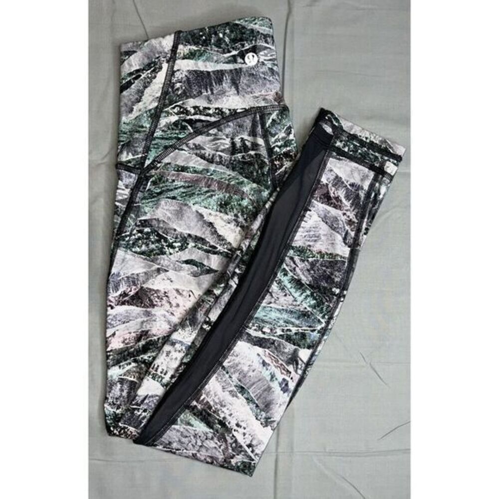 Lululemon Legging Train Times 7/8 Pant 25" Spring Scape Gym Multicolor‎ Sz 4Yoga